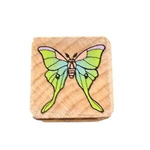 Hero Arts Luna Moth Small Mini Rubber Stamp